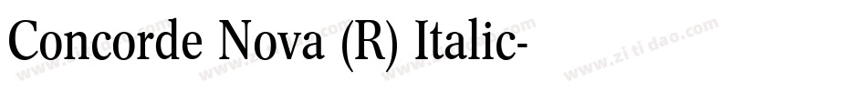 Concorde Nova (R) Italic字体转换